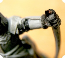 Bow repair - close up